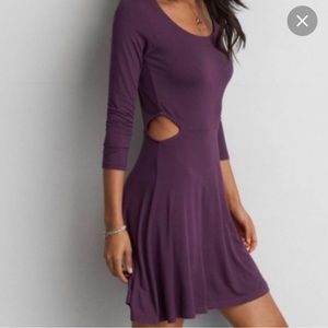 American eagle purple cut out dress size S